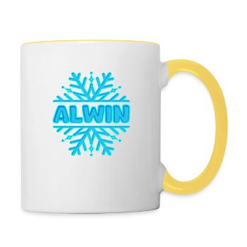 Alwin Alwin - Contrasting Mug - white/yellow - Right
