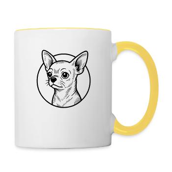Chihuahua - Contrasting Mug - white/yellow - Right