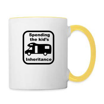 Motorhome - kid's inheritance - Tasse zweifarbig - Weiß/Gelb - Rechts
