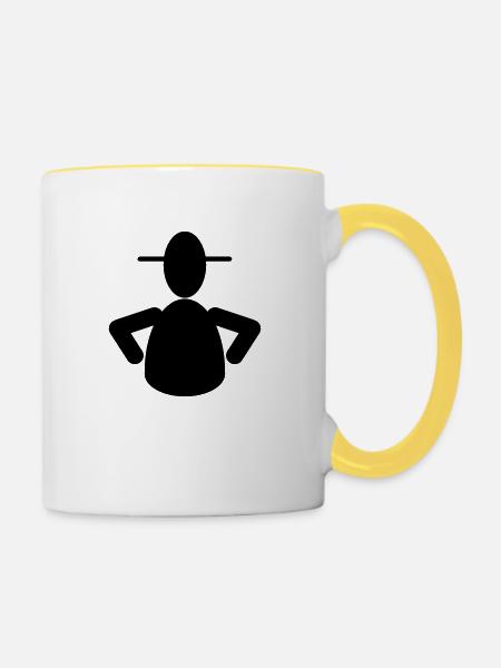 Sergeant - Tasse zweifarbig - Weiß/Gelb