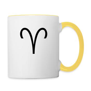 belier - Contrasting Mug - white/yellow - Right