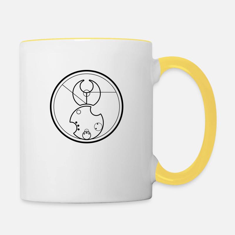 Circle symbol - Mug contrasté - blanc/jaune