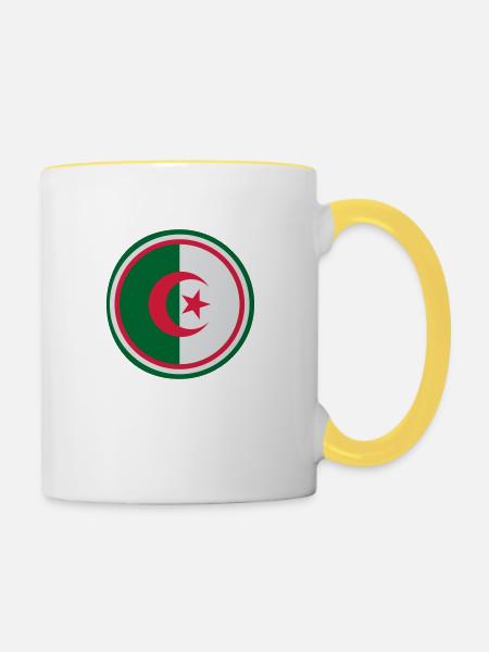 algerien - Tasse zweifarbig - Weiß/Gelb