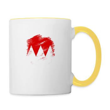 Franken - Tasse zweifarbig - Weiß/Gelb - Rechts