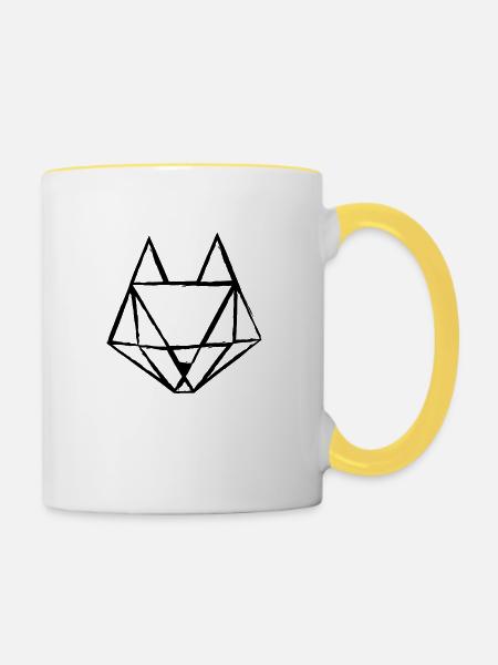 Fox destroyed - Tasse zweifarbig - Weiß/Gelb