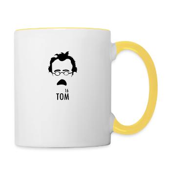 Tom Clarke Easter 1916 Rising Irish T shirts - Contrasting Mug - white/yellow - Right