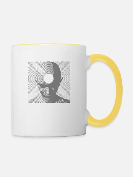 Free-Mind-grey - Tasse zweifarbig - Weiß/Gelb