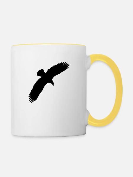 eagle - Tasse zweifarbig - Weiß/Gelb