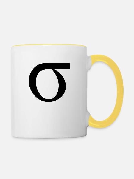 sigma greek - Tasse zweifarbig - Weiß/Gelb