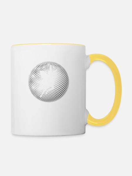 Kugel Elfe - Tasse zweifarbig - Weiß/Gelb