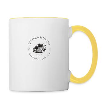  205 FRENCH CA - Mug contrasté - blanc/jaune - Droite