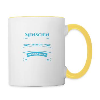 Opa Großvater Opi Name - Tasse zweifarbig - Weiß/Gelb - Rechts