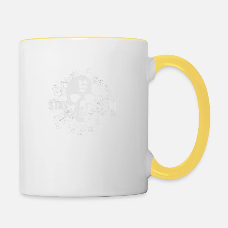 Stay loyal - Tasse zweifarbig - Weiß/Gelb