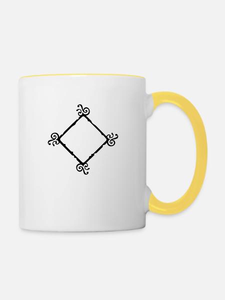 frame_vec_1 de - Tasse zweifarbig - Weiß/Gelb