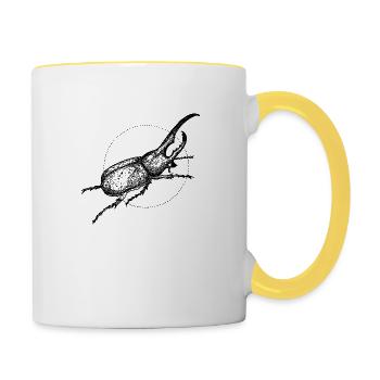 Scarabée - Mug contrasté - blanc/jaune - Droite