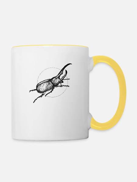 Żuk - Tasse zweifarbig - Weiß/Gelb