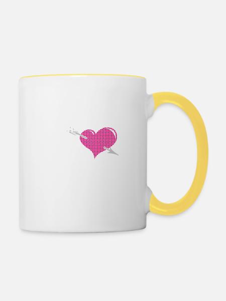 Diese Frau liebt ihren Fachinformatiker - Tasse zweifarbig - Weiß/Gelb
