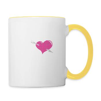 Diese Frau liebt ihren Orthopäden - Tasse zweifarbig - Weiß/Gelb - Rechts