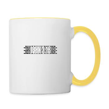 John 3:16 - The Bible - Bibelverse - Tasse zweifarbig - Weiß/Gelb - Rechts