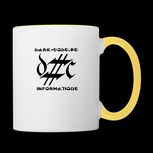 Dark-Code Black Gothic Logo - Mug contrasté