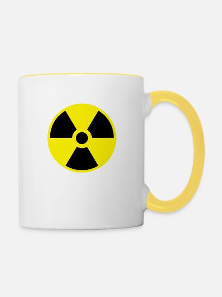 radioavtive - Tasse zweifarbig - Weiß/Gelb