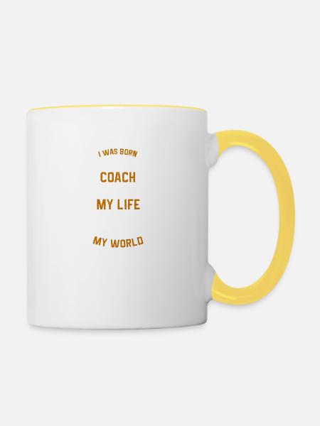 Trainer aus Leidenschaft - Tasse zweifarbig - Weiß/Gelb