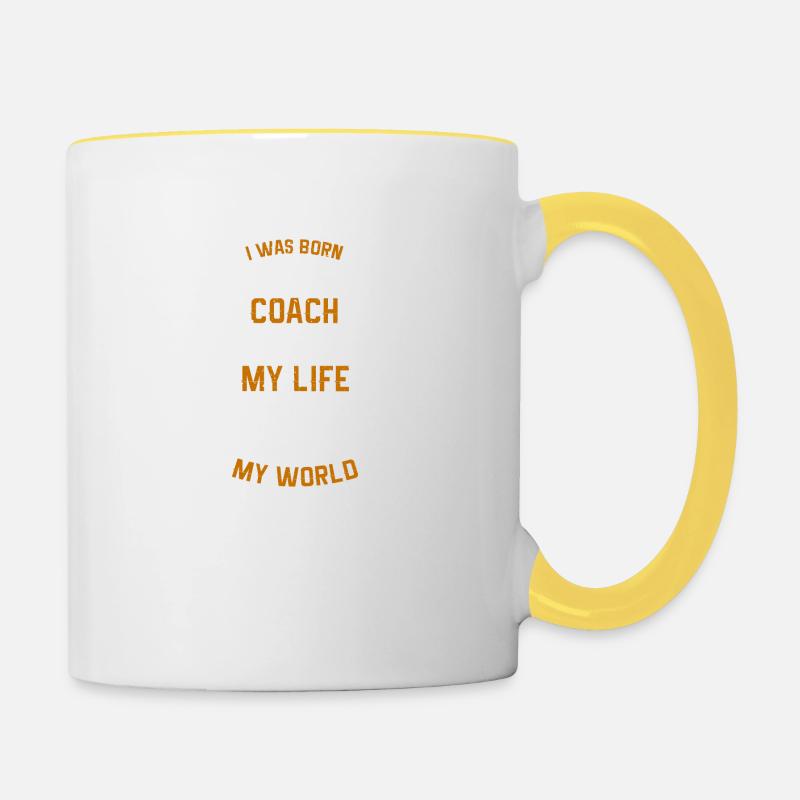 Trainer aus Leidenschaft - Tasse zweifarbig - Weiß/Gelb