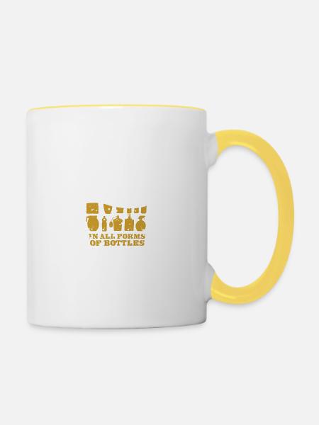 Bier Liebhaber - Tasse zweifarbig - Weiß/Gelb