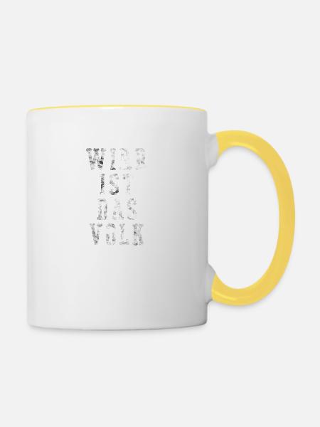 WIRR IST DAS VOLK - Tasse zweifarbig - Weiß/Gelb