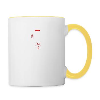 Réagisseur génial - Mug contrasté - blanc/jaune - Droite