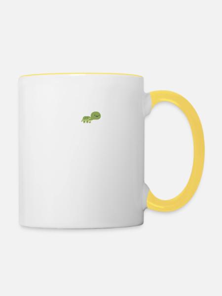 Turtles - Tasse zweifarbig - Weiß/Gelb