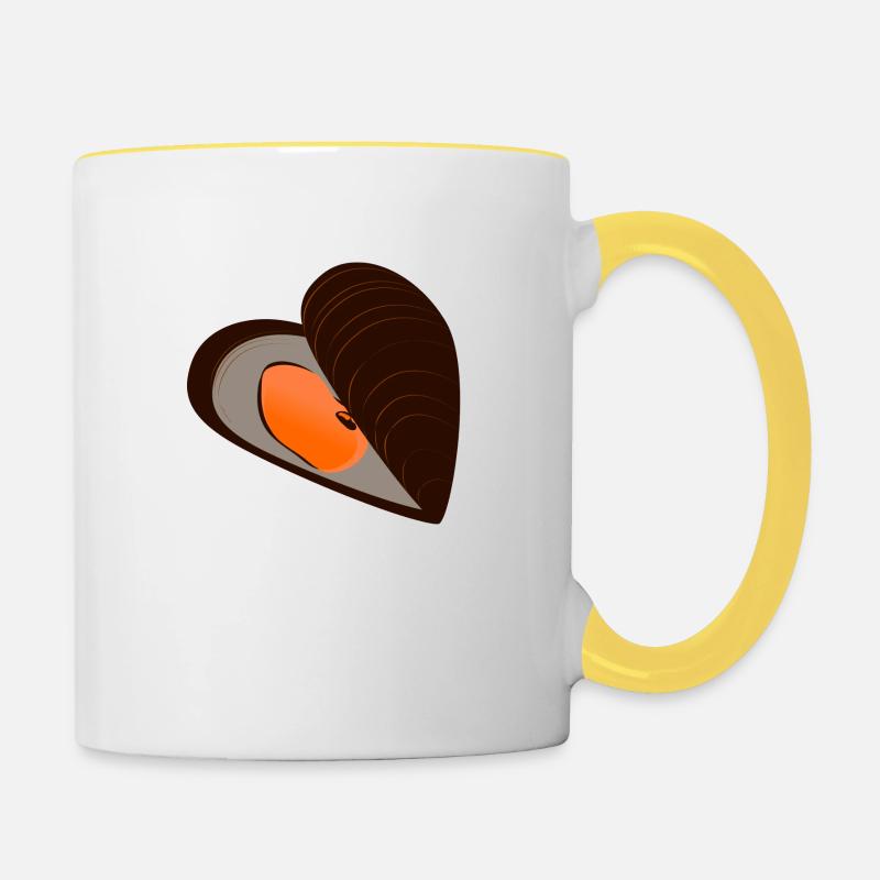 mussel56 - Contrasting Mug - white/yellow