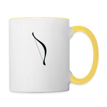 Legolas' bow - Contrasting Mug - white/yellow - Right