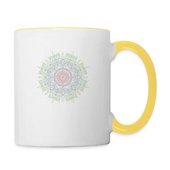 Mandala - Contrasting Mug - white/yellow - Right