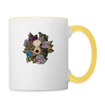 Skull - Tasse zweifarbig - Weiß/Gelb - Rechts