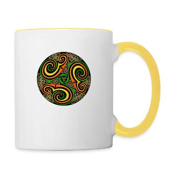 Tribal - Contrasting Mug - white/yellow - Right