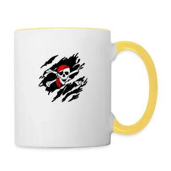 Pirate in me - Contrasting Mug - white/yellow - Right