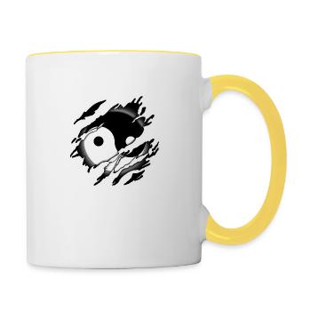 Yin and Yang in me - Contrasting Mug - white/yellow - Right