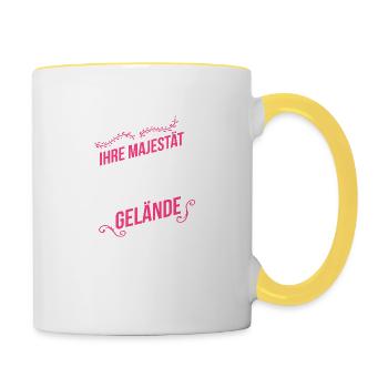 BRAUT / HOCHZEIT / FEIER / JUNGGESELLIN - Tasse zweifarbig - Weiß/Gelb - Rechts