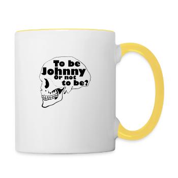 be johnny or not to be - Mug contrasté - blanc/jaune - Droite