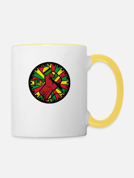 Reggae - Tasse zweifarbig - Weiß/Gelb
