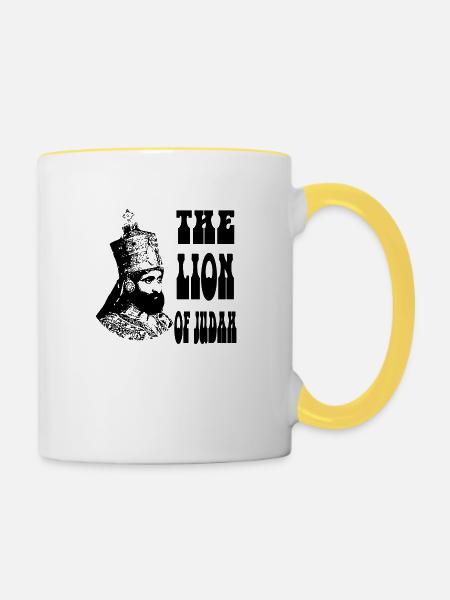 Reggae de - Tasse zweifarbig - Weiß/Gelb