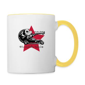 Rockabilly Rebel - Contrasting Mug - white/yellow - Right