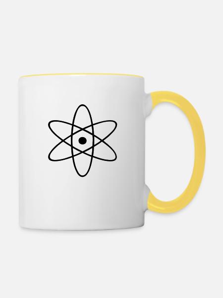 Atom - Timothee Design - Tasse zweifarbig - Weiß/Gelb