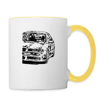 Leon 1M Dirty - Contrasting Mug - white/yellow - Right