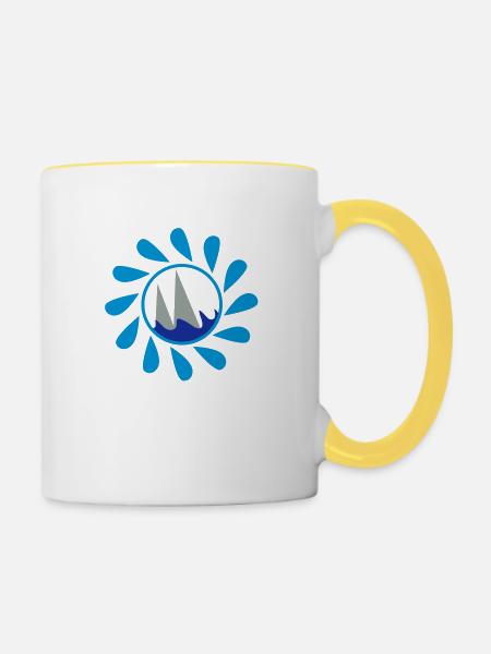 Segel - Tasse zweifarbig - Weiß/Gelb