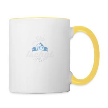 Apres Ski Team Ischgl - Tasse zweifarbig - Weiß/Gelb - Rechts