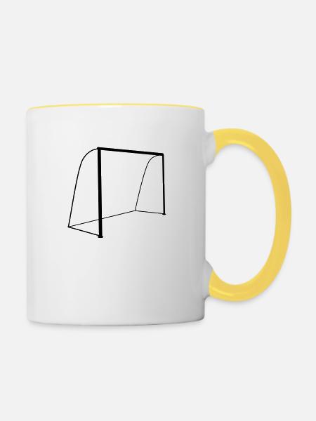 Ziel - Tasse zweifarbig - Weiß/Gelb
