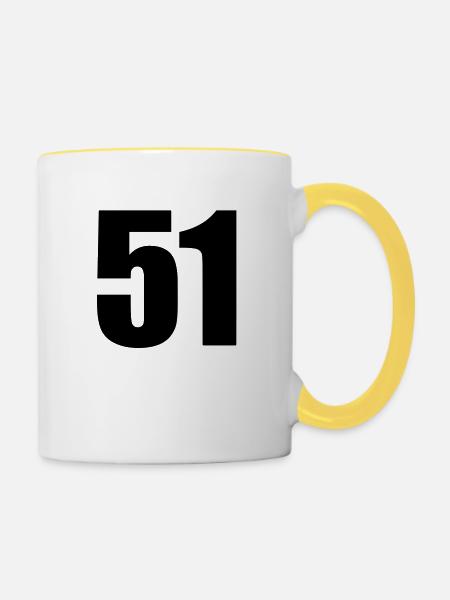 51 - Tasse zweifarbig - Weiß/Gelb