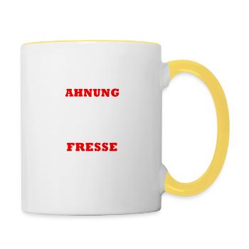 keine Ahnung vom AUTOCROSS - Tasse zweifarbig - Weiß/Gelb - Rechts